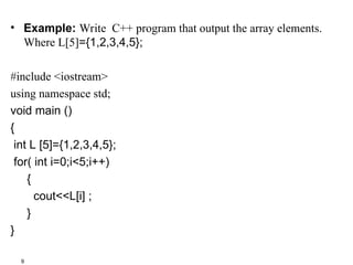 4 Array.ppt - mang 1 chieu bai giang danh cho Gv và HS tu học | PPT