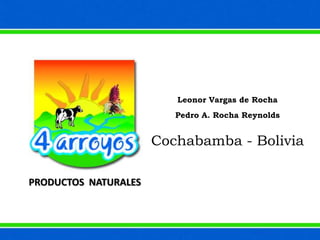 Leonor Vargas de Rocha
                         Pedro A. Rocha Reynolds


                      Cochabamba - Bolivia

PRODUCTOS NATURALES
 