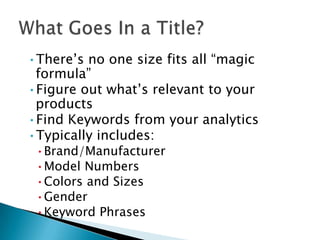 There’s no one size fits all “magic formula”