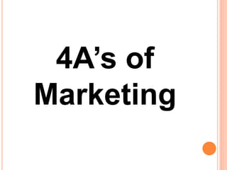4A’s of
Marketing
 
