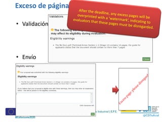 Exceso de páginas
• Validación
• Envío
 