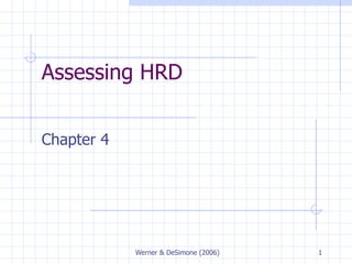 Assessing HRD Chapter 4 