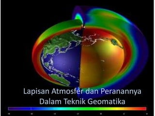 Lapisan Atmosfer dan Peranannya
Dalam Teknik Geomatika
 