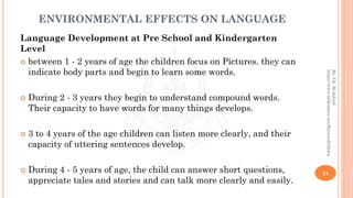 Environment For Language Development Language Development, Theories and Components | PDF
