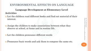 Language Development, Theories and Components | PDF