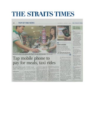 4 aug st tap mobile phone to pay for meals, taxi rides