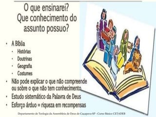 Departamento de Teologia da Assembleia de Deus de Caçapava-SP - Curso Básico CETADEB 16
 