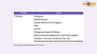 Fonte: Caderno de Atenção Básica N° 32, 2012.
 
