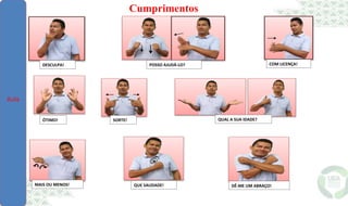 DESCULPA! POSSO AJUDÁ-LO? COM LICENÇA!
QUAL A SUA IDADE?
ÓTIMO! SORTE!
MAIS OU MENOS! QUE SAUDADE! DÊ-ME UM ABRAÇO!
Cumprimentos
Aula
 