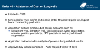 Coal Services NSW Coal Mines Airborne Dust Monitoring Framework - Mark ...
