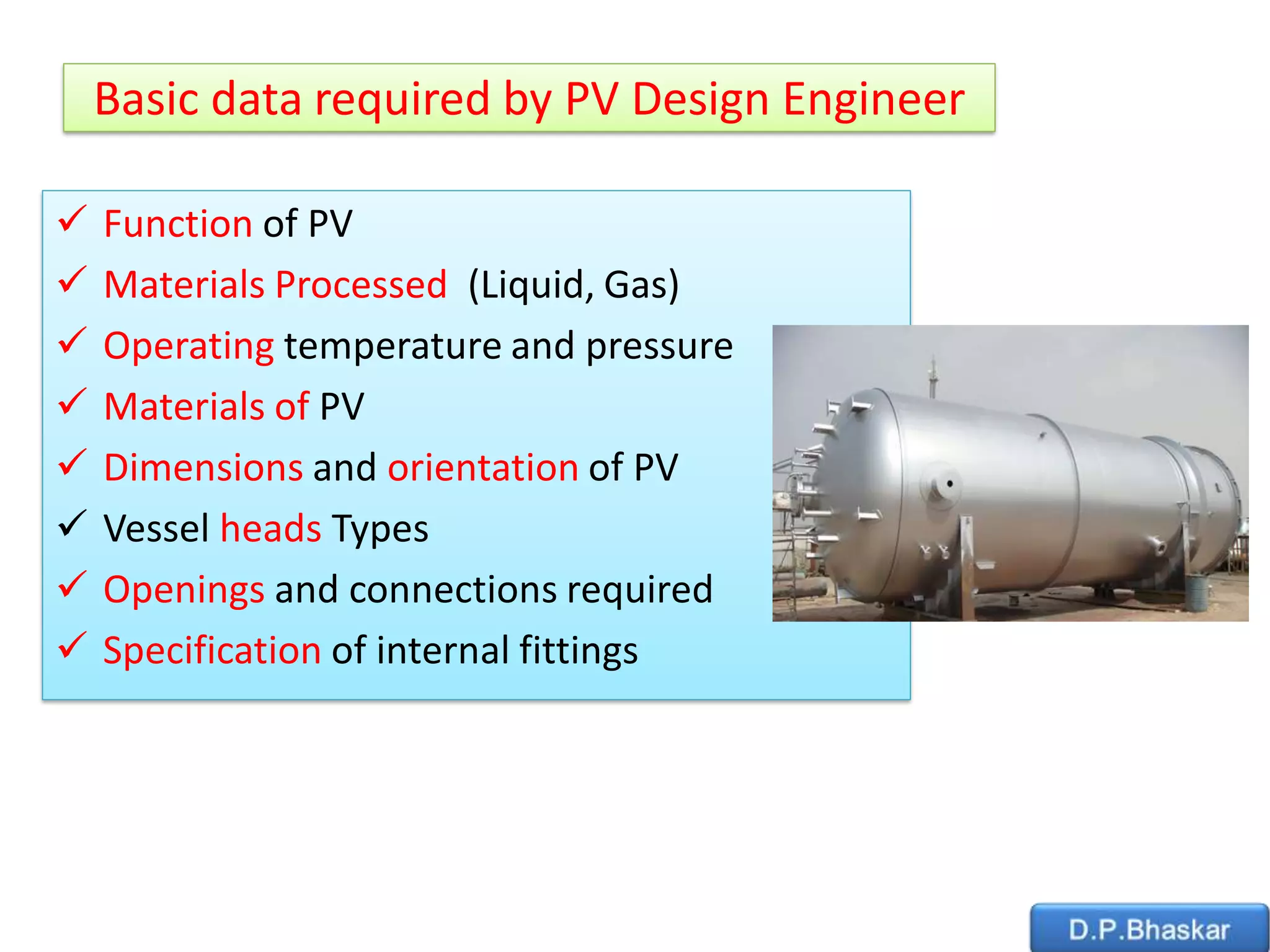 Basic Vessel Pressure vessel | PDF