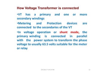 Vt Connection 4b. INSTRUMENT TRANSFORMER SELECTION GUIDES.ppt