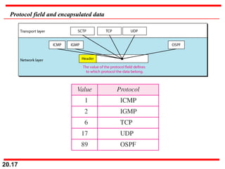 20.17
Protocol field and encapsulated data
 
