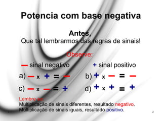 Potencia com base negativa | PPT
