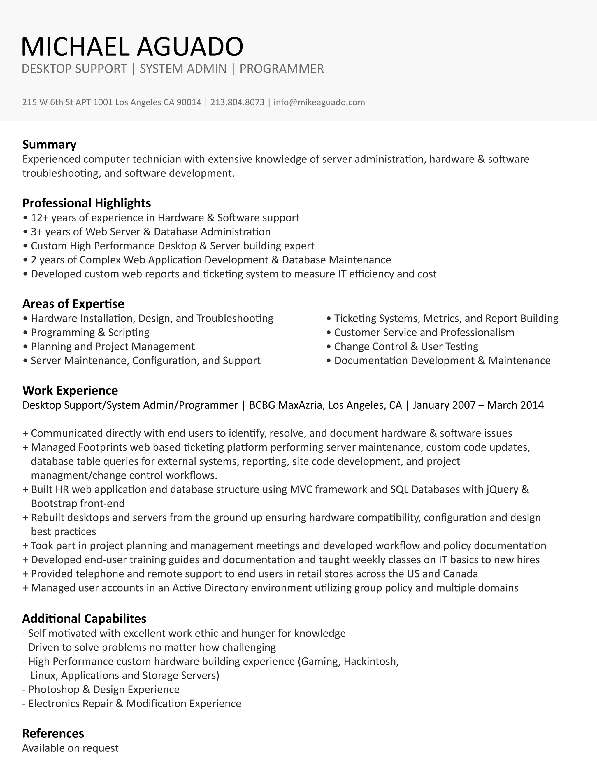 Tech Resume | PDF