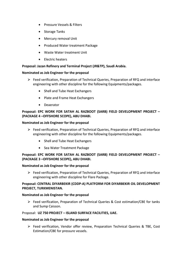 CV for Static & Package Equipment Engineer (PMC) V.M.Rao. PDF