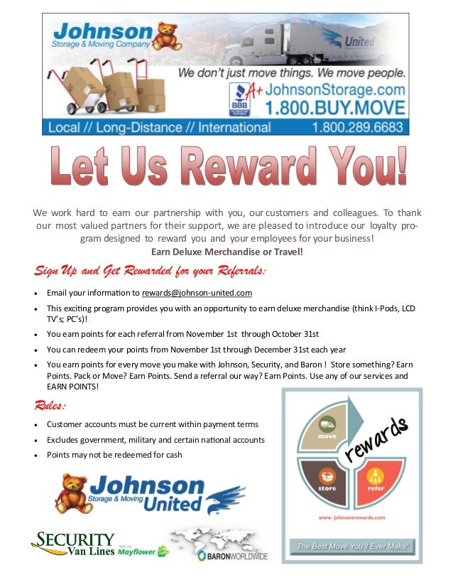 rewards one page flyer to promote reward flyer