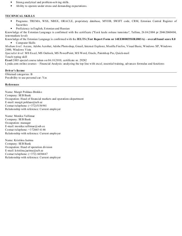 strong analytical and problem solving skills resume
