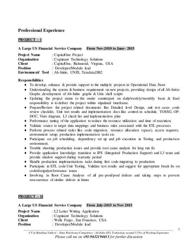etl developer resume cover letter