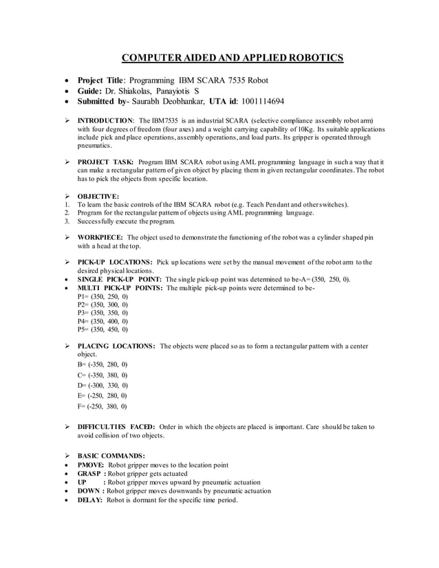 IBM 7535 REPORT | PDF