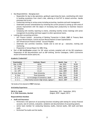 Resume - CA Bhavika Kumath