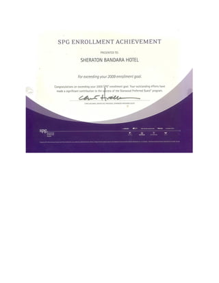 2009 SPG Enrollment Achievement