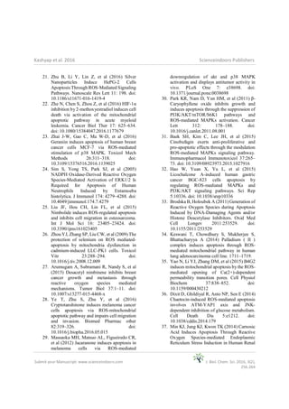 Reactive Oxygen Species (ROS) an Activator of Apoptosis and Autophagy | PDF