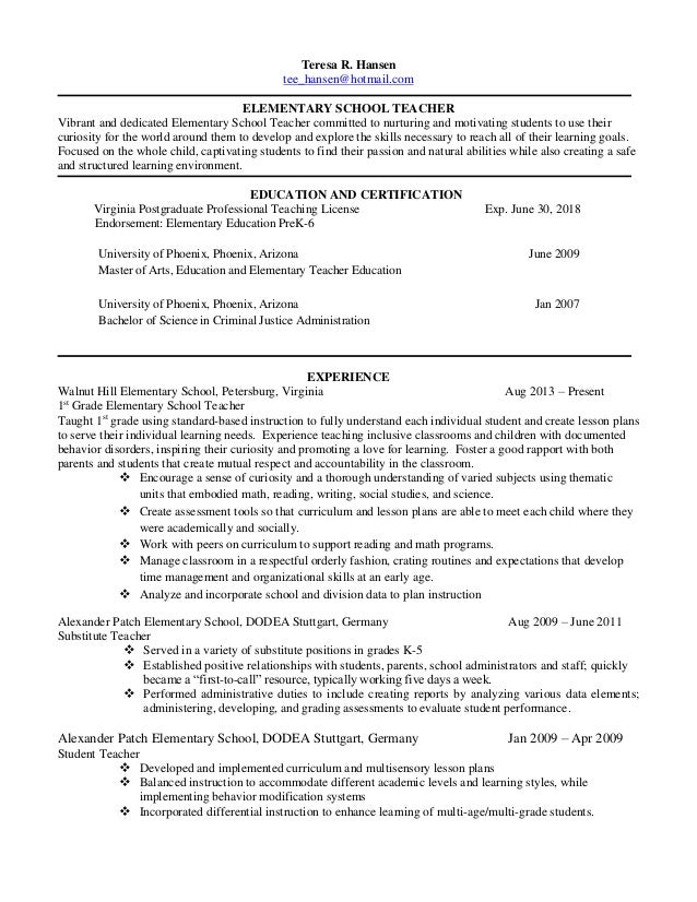 teresa resume 2015 linkedin teacher resumes 2015