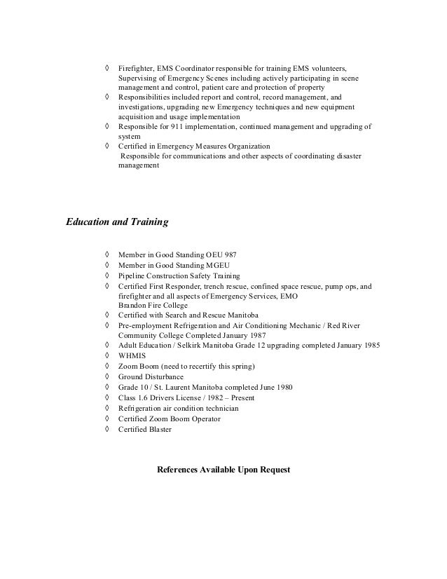 pf resume sept 2015 to present