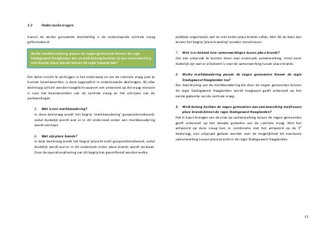 Deelvragen beantwoorden scriptie