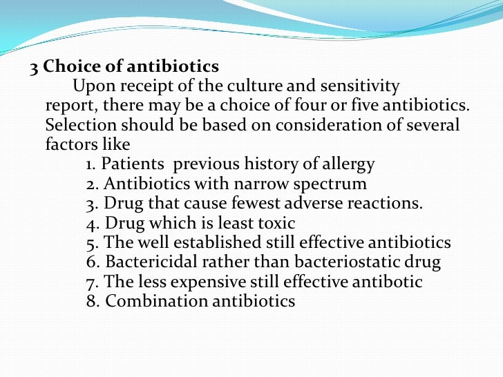 4b8c antibiotics used in dentistry
