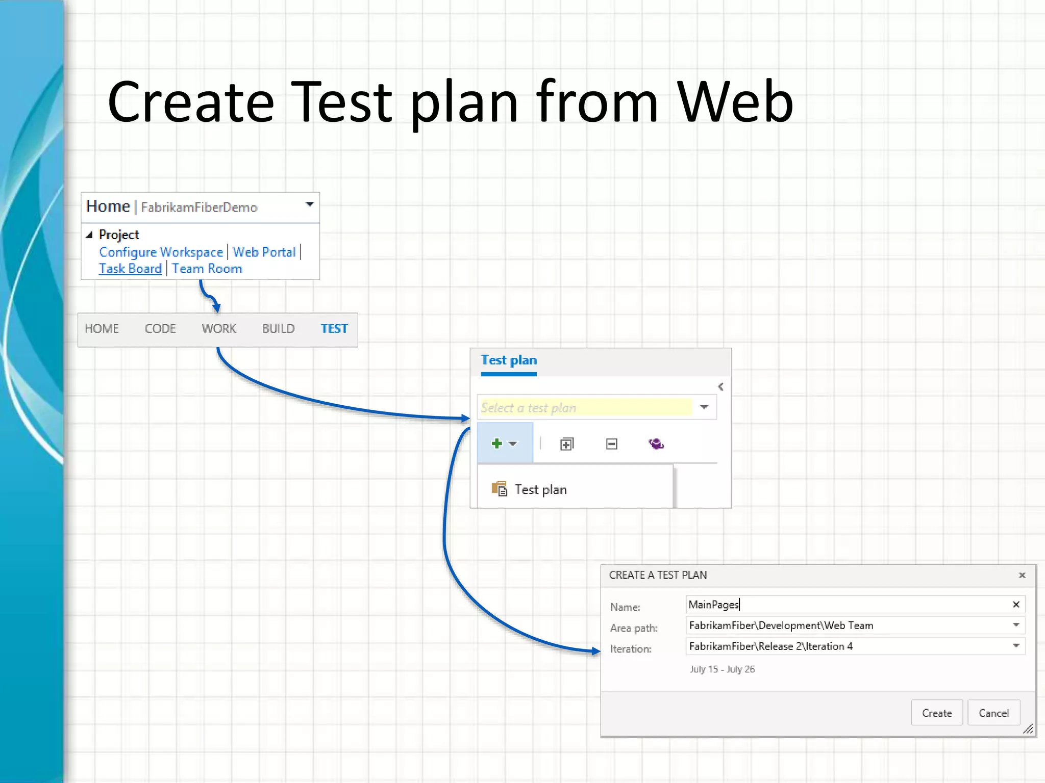 Create Test plan from Web
 