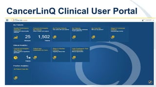 CancerLinQ Clinical User Portal
My Favorites
 