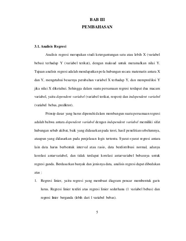 Analisis Regresi Linier Sederhana