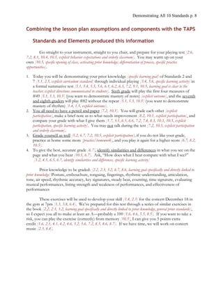 GC-Demonstrating all 10 TAPS Standards | PDF
