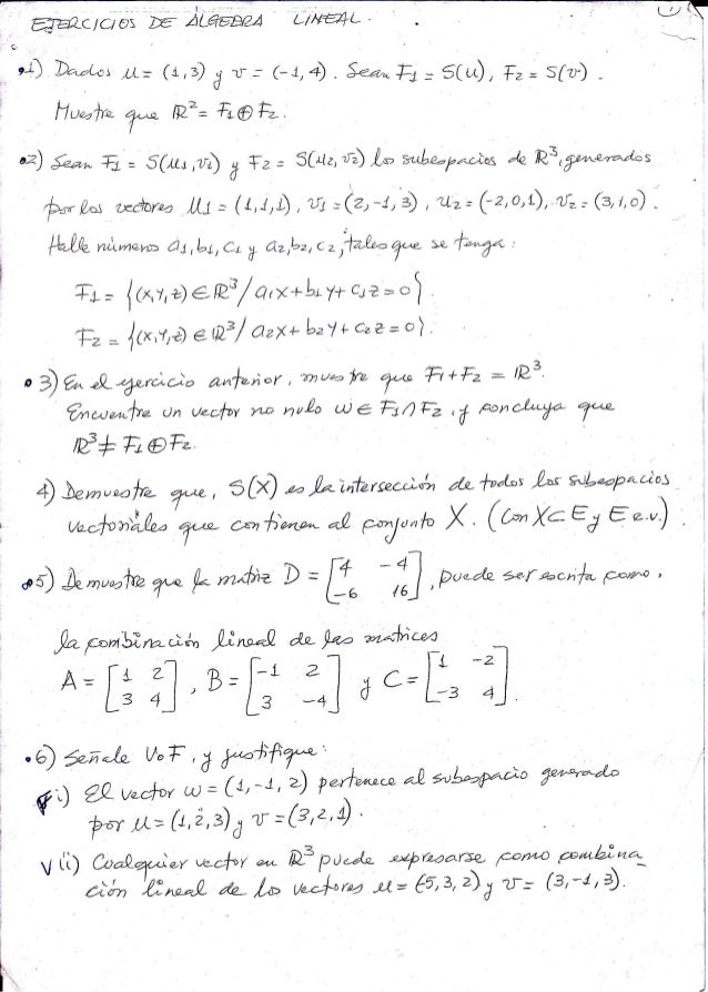 algebra lineal