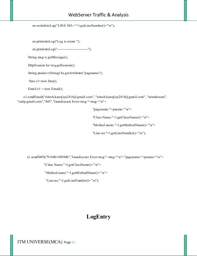 e.getstacktrace() webservertrafficanalysis e.getstacktrace() webservertrafficanalysis