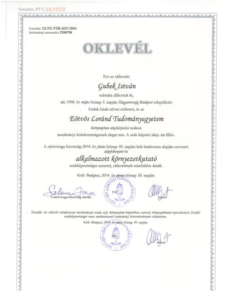 x ELTE-TTK diploma (2014) GI