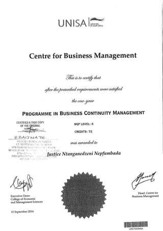 BCM Certificate 1