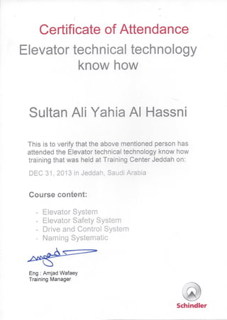 Elevator Technical technology Know how - Dec 2013