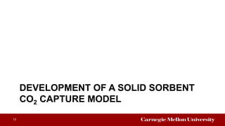 DEVELOPMENT OF A SOLID SORBENT
CO2 CAPTURE MODEL
13
 