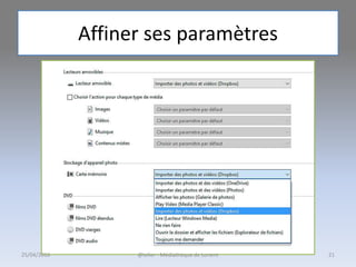 Affiner ses paramètres
25/04/2016 @telier - Médiathèque de Lorient 21
 