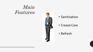 Main
Features
• Sanitization
• Crease Care
• Refresh
 