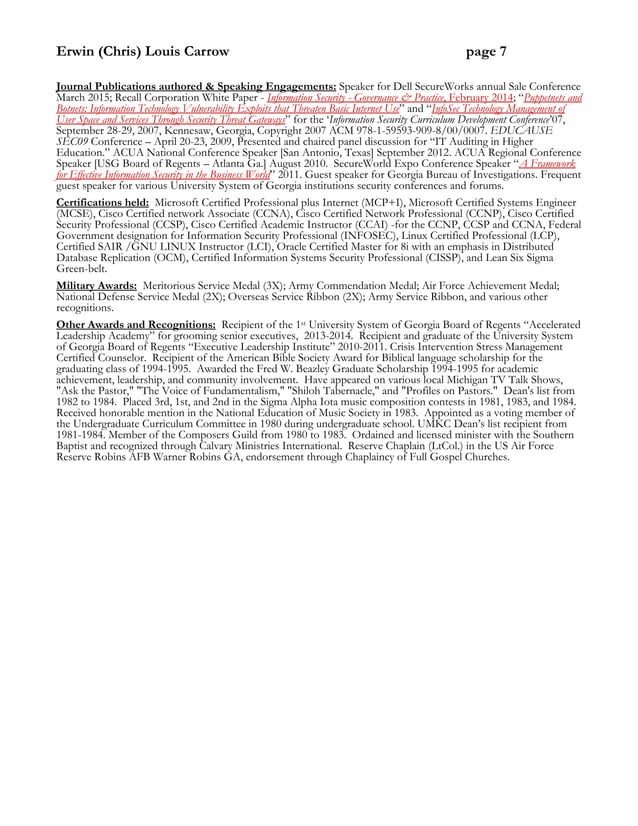 Erwin (Chris) Carrow resume Brief 10-23-2015 | PDF