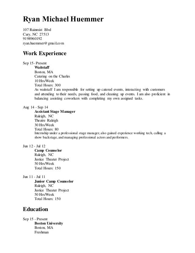 job resume