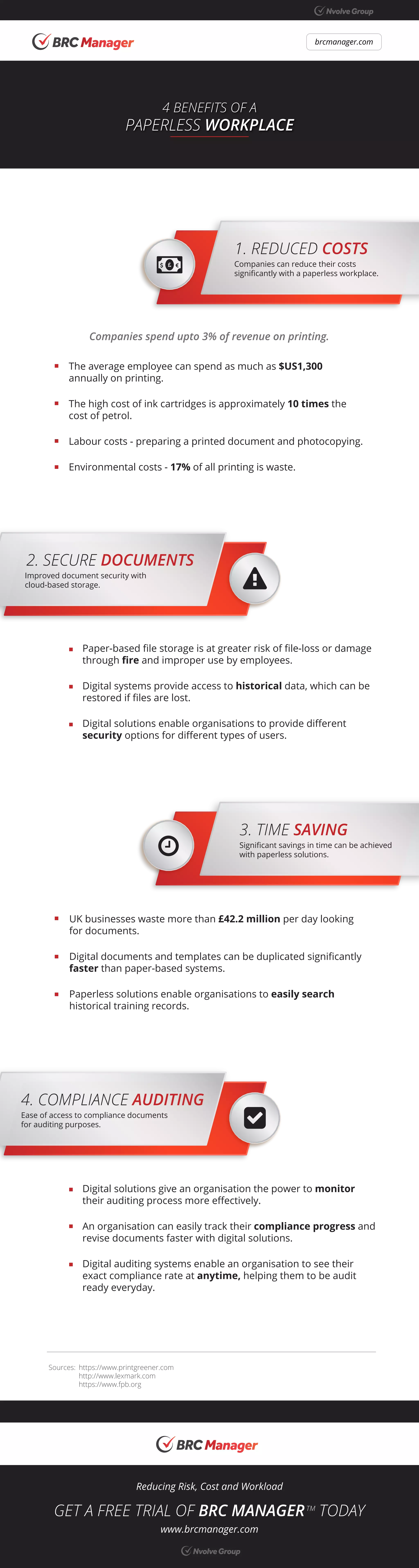 4 benefits of a paperless workplace [infographic] PDF