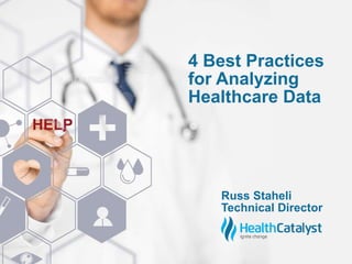 Russ Staheli
Technical Director
4 Best Practices
for Analyzing
Healthcare Data
 
