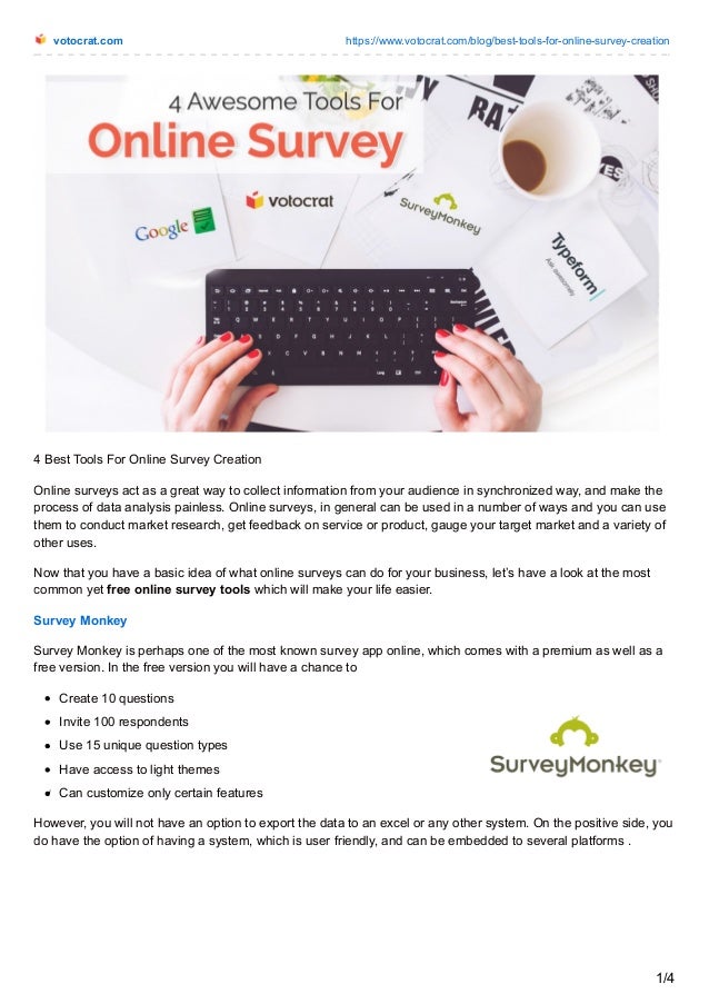 4 best tools for online survey creation