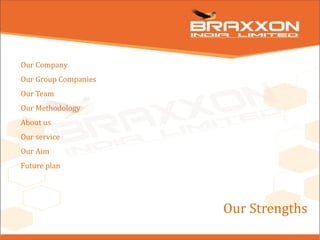 Our Company
Our Group Companies
Our Team
Our Methodology
About us
Our service
Our Aim
Future plan
Our Strengths
 