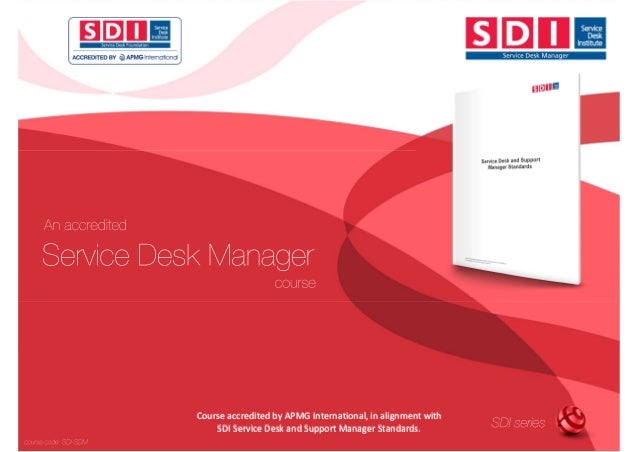 Sdi Service Desk Manager